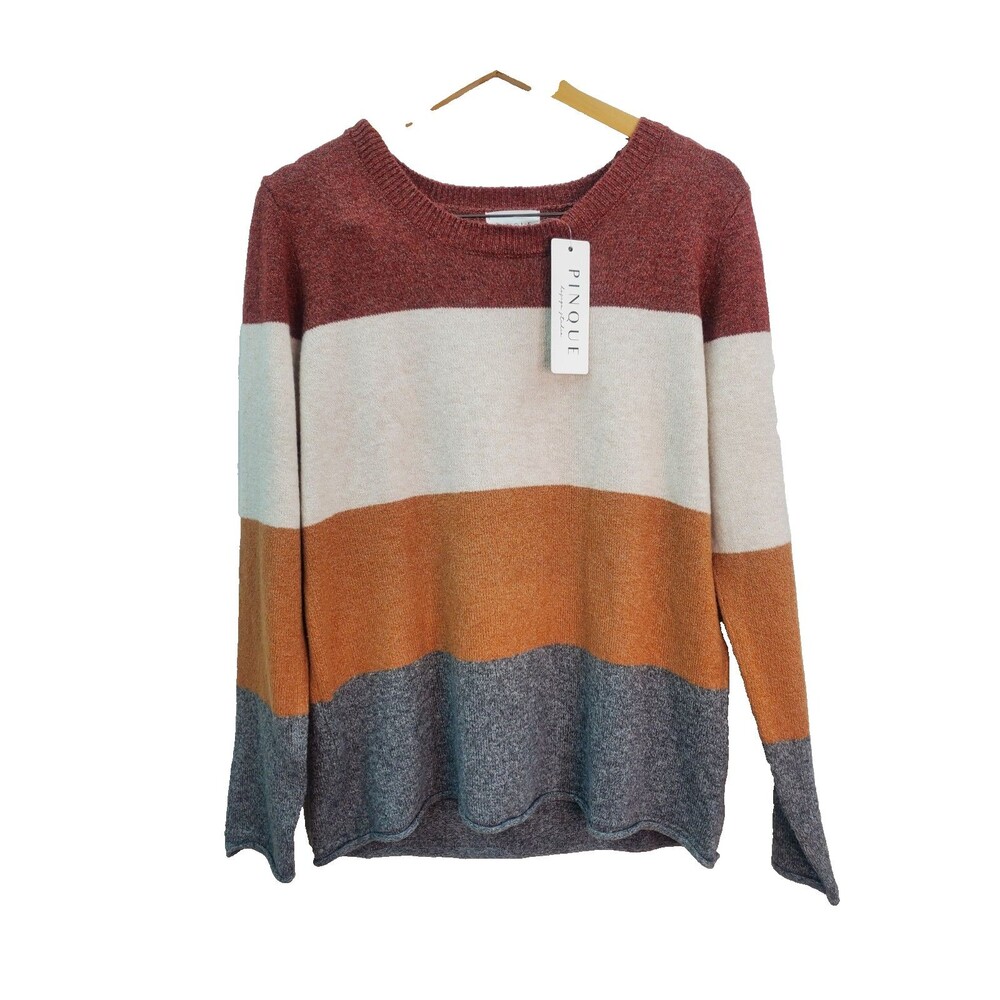 Pinque Multi Colored Rust Stone Sweater Size XL